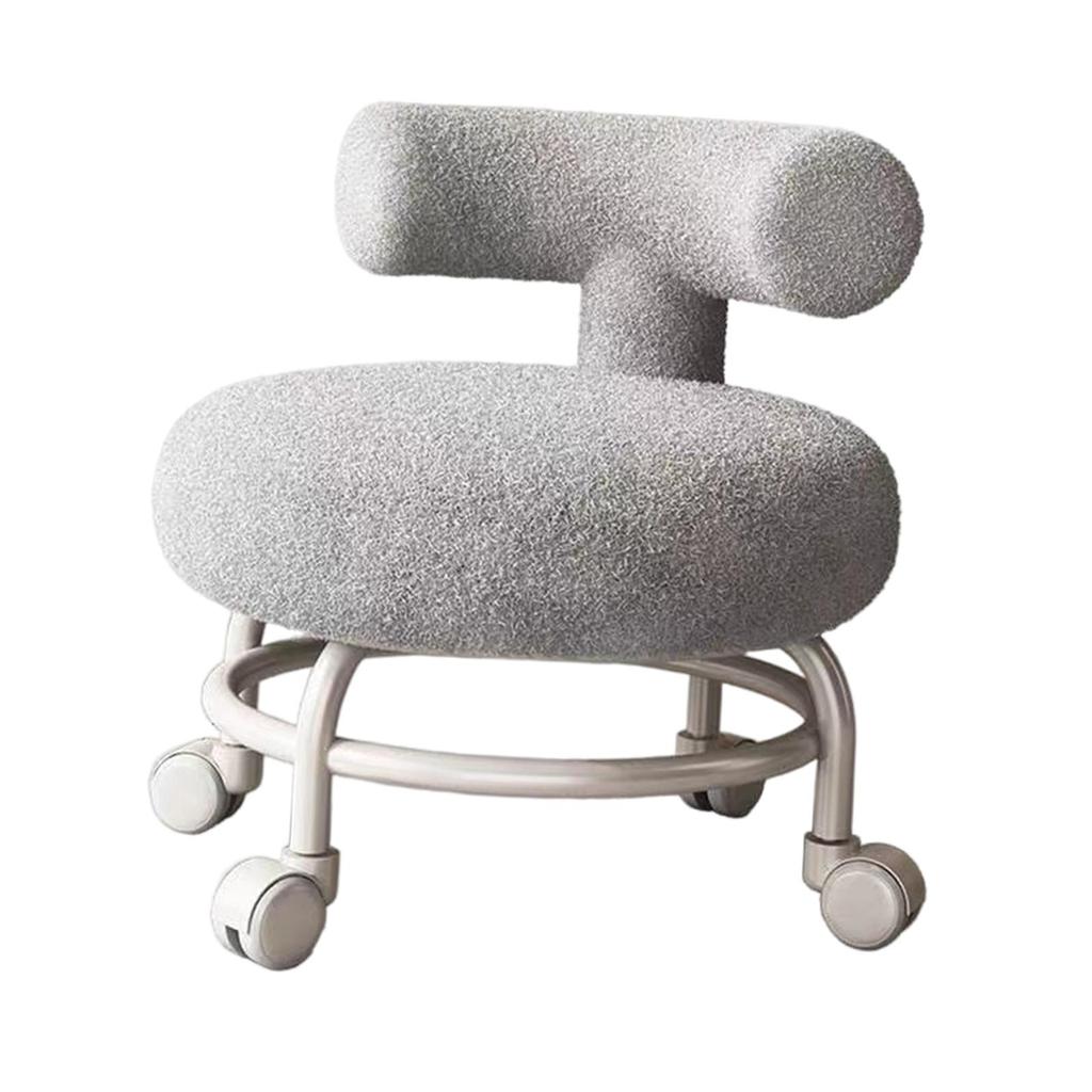 Adjustable Back Support Rolling Stool for Home And Office Use