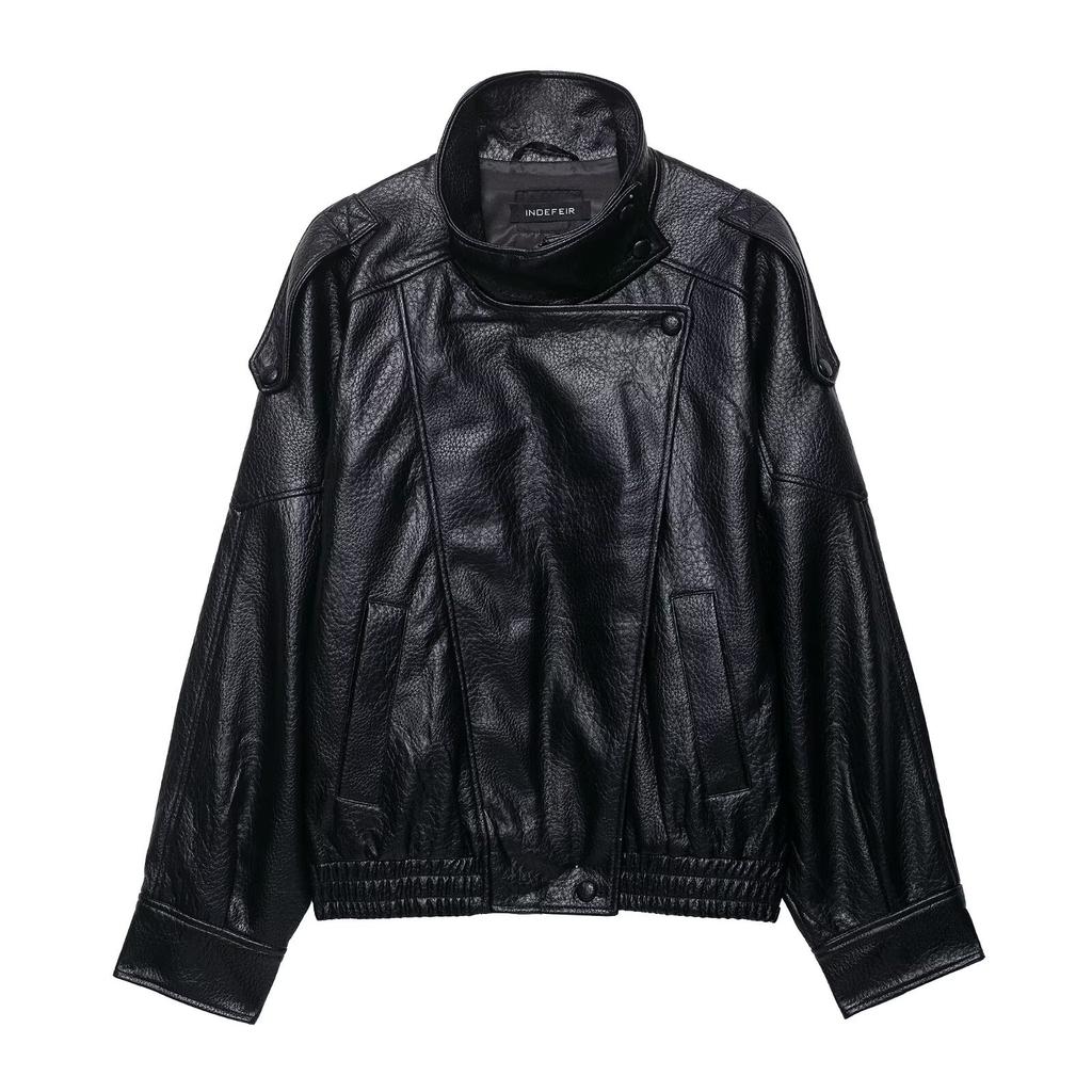European and American style, new women's clothing, fashionable, casual, imitation leather jacket 4391/872