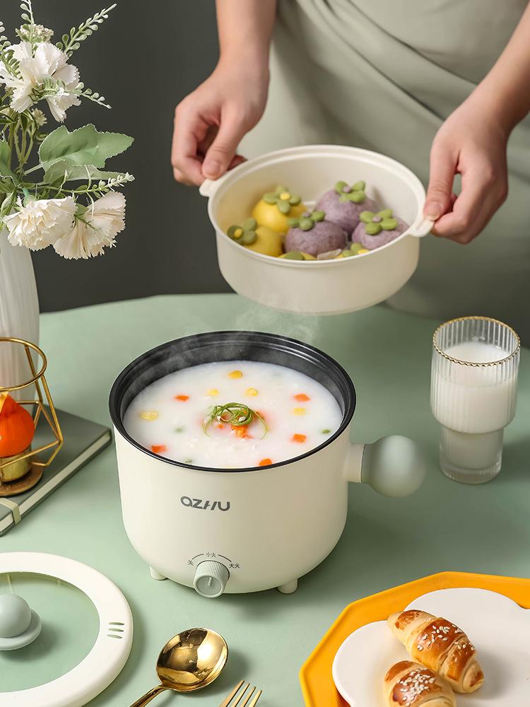 Compact Non-Stick Electric Cooking Pot for One Person - Ideal for Dorms, Apartments, or Small Spaces, Perfect for Noodles & More
