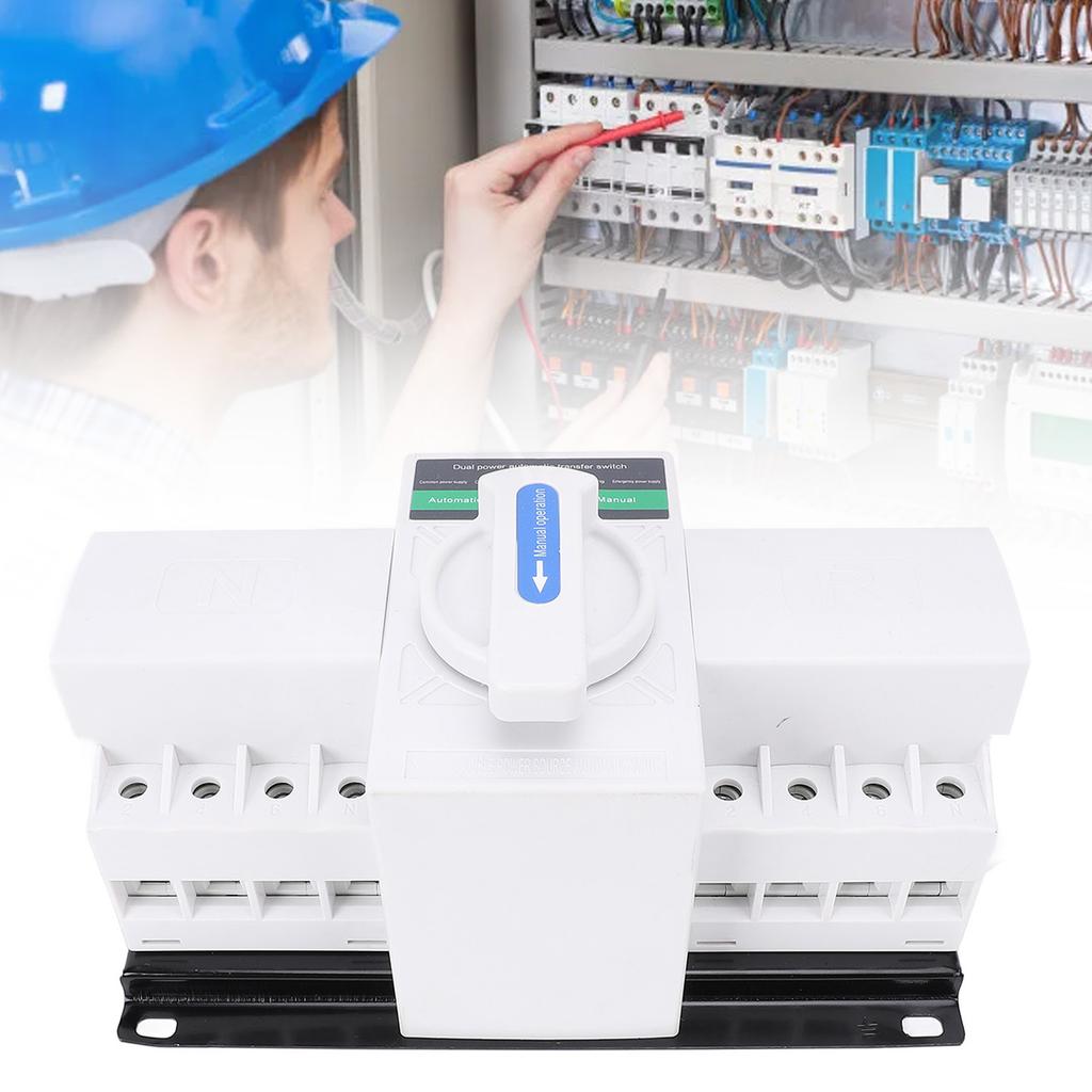 Dual Power Automatic Transfer   32A 4P   ATS Supports Manual Automatic Control Suitable for AC400V 50Celsius60Hz Power Systems