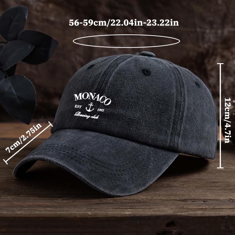 Men's Monaco 1995 Baseball Cap Adjustable Sports and Leisure Outdoor Hat