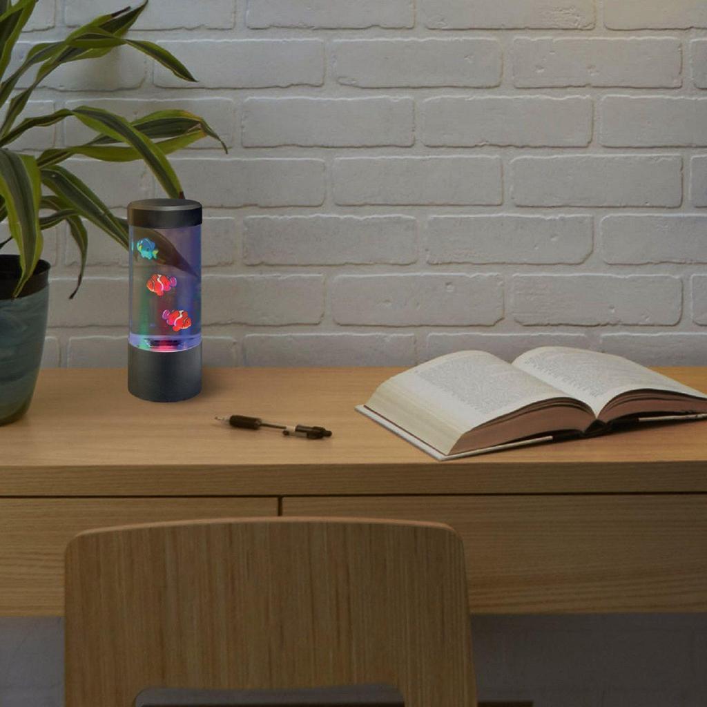 USB LED Jellyfish Night Light: Seven-Color Changing Fish Tank Lamp for Romantic Atmosphere