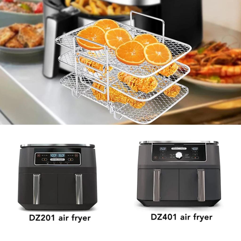 Aieve Air Fryer Rack 3-Layer 304 Stainless Steel Dehydrator Rack, Air Fryer Accessories for Ninja Air Fryer AF300UK/ AF400UK