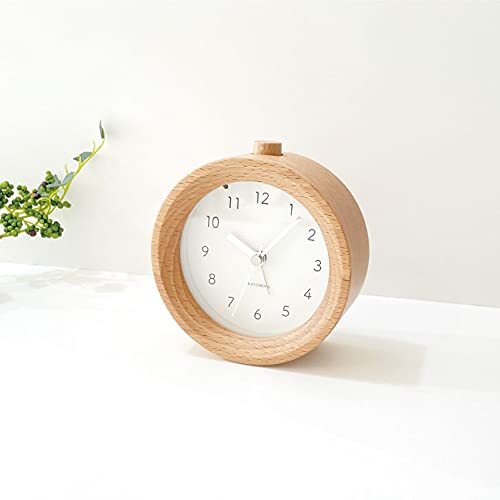 KATOMOKU Alarm Clock 6 Natural Alarm Clock Wooden Snooze Light km-89NA