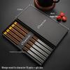 Minai 304 Stainless Steel Non-slip Chinese Style Solid Wood Chopsticks