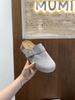 Inner height increase single shoe bag head half slippers women's shoes outer wear 2025 summer vacation style retro Roman Birkenstock sandals