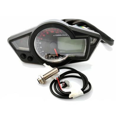 DC 12V LCD Digital 1100r Motorcycle Odometer Speedometer Tachometer Waterproof