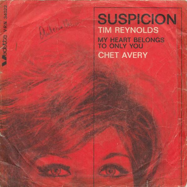 

7inch Record TIM REYNOLDS CHET AVERY Suspicion My Heart Belongs To Onl VRSNP34022 Vedette Records 1964 Italy Rock Used