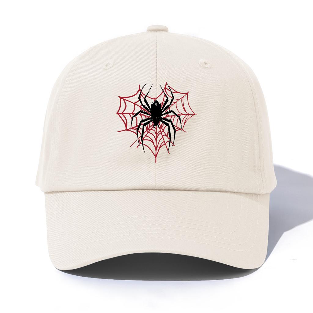 Pc Spider Print Baseball Cap for AdultsMinimalist Retro Style Casual Soft Adjustable Dad HatPerfect As Gift