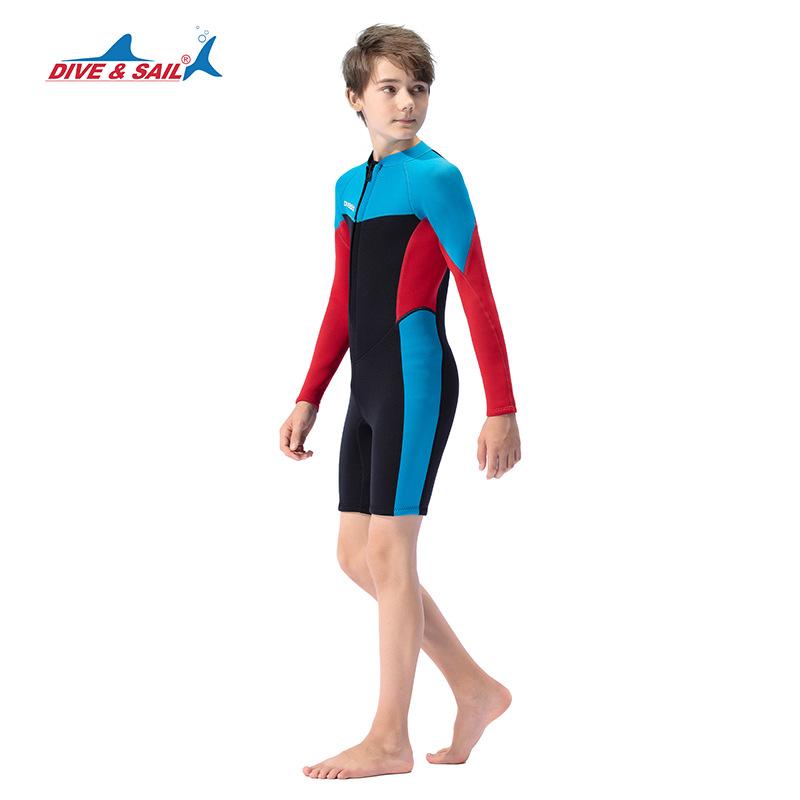 New Youth Wetsuit Warm 2.5MM One-piece Cold-proof Wetsuit Men's Swimming Surfing Jellyfish Snorkeling Suit