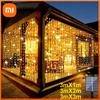 Solar LED Curtain Light Outdoor Garland Solar Fairy String Light Pavilion Garden Party Holiday Christmas Decor Copper Wire Lamps