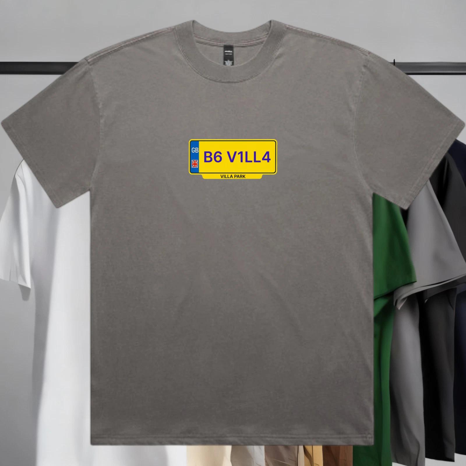 Aston Villa FC T-Shirt Numberplate Style Logo Shirt S