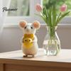 Compact Decorative Mice Needle Felted Mouse Easter Mini Ornaments Handmade Wool Figurine with Felt Egg/Chick for Tiered Tray Tabletop Spring