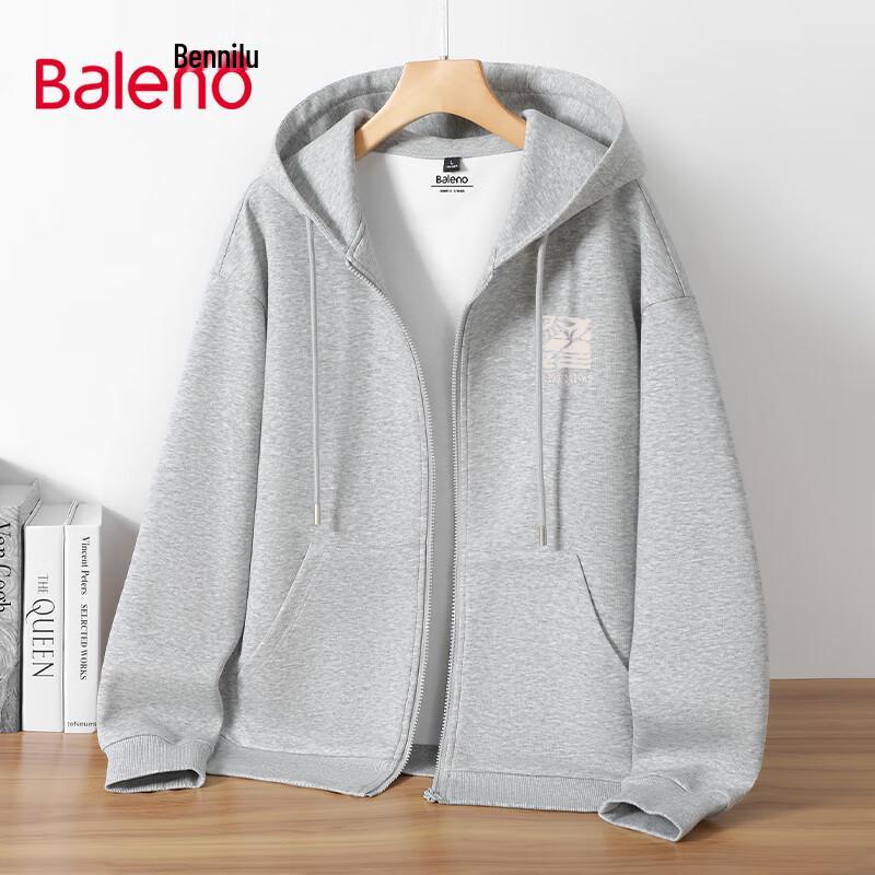 

Baleno Men s Loose Fit Hooded Zipper Sweatshirt 5XL