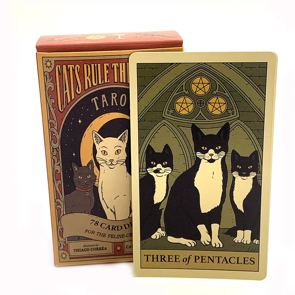 Cats Rule The Earth Tarot Cards A 78 Card Deck Unique Cards For Cat Lovers and Tarot Enthusiasts Cute Cards Game