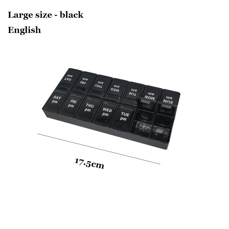 Shunshi Weekly Pill Organizer with Am/Pm Compartments Travel Pill Boxes 7 Day 2 Times A Day Tablet Dispenser with 14 Compartment