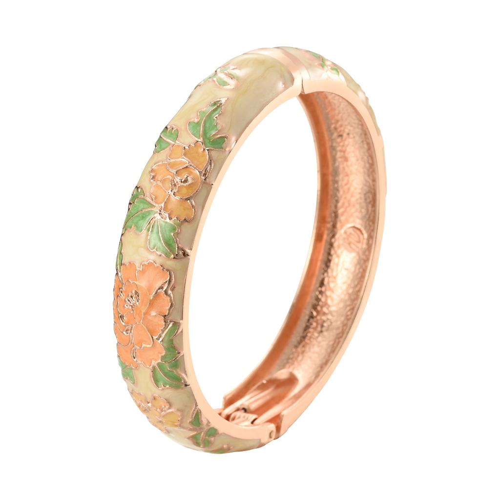 Pulseras esmaltadas para mujer, brazaletes de flores para mujer, pulsera vikinga china india, joyería africana, regalo para mujer de Dubái
