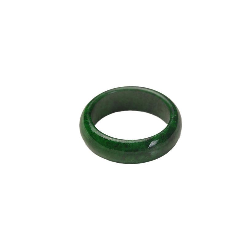 Round Green Autumn Jue Beads Prayer Ring with Gemstone Accessories