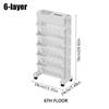 Storage Rack Book Storage Organization Rack Multifunctional Movable Storage Rack Floor To Floor Multi-layer Bookshelf Small Cart