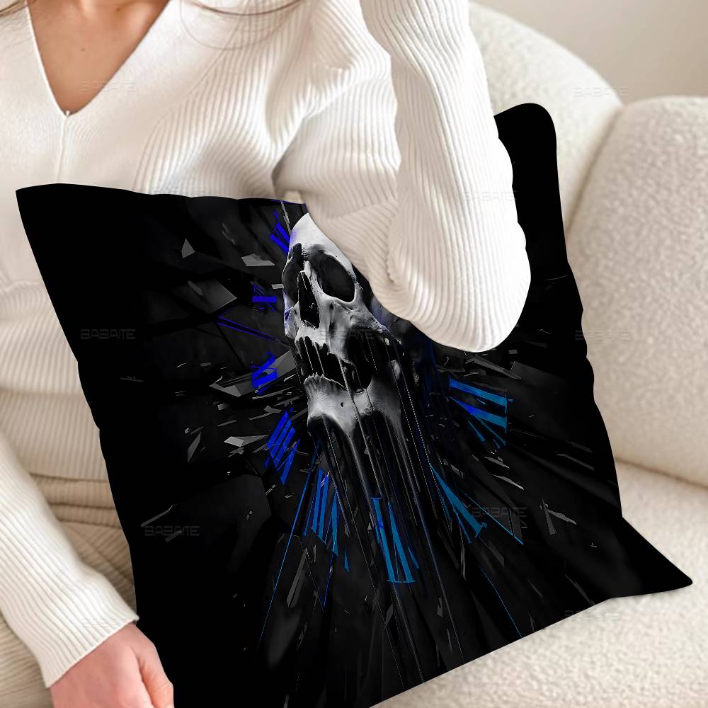 

Anime Horror Skull Gothic Cushion Cover Polyester Sofa Cushions Decorative Throw Pillows Home Decoration Pillowcover 12x12Inch