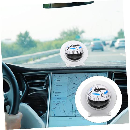 Milisten Car Compass Ball Dashboard Auto Compass for Vehicle Navigation and Marine Use Easy to Install and Adjustable for Road Trips and Outdoor