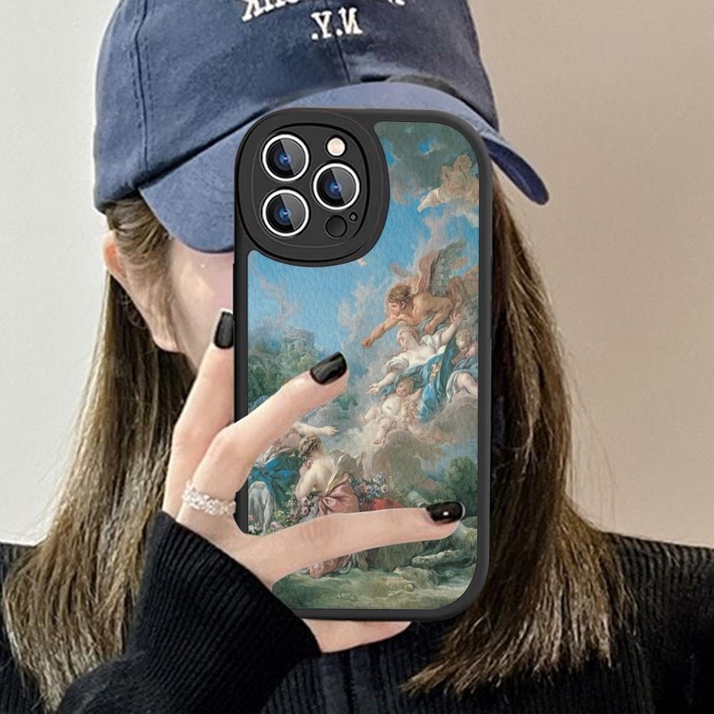 

Renaissance Art Phone Case Hard Leather For iPhone 16 15 14 13 12 Mini 11 14 Pro Max Xs X Xr 7 8 Plus Fundas iPhone 14 plus
