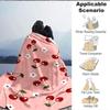 1pc Cherries Blossoms Lightweight Flannel Blanket, Comfortable and Warm Blanket, for Office and Camping Sofa Bed, Livingroom097