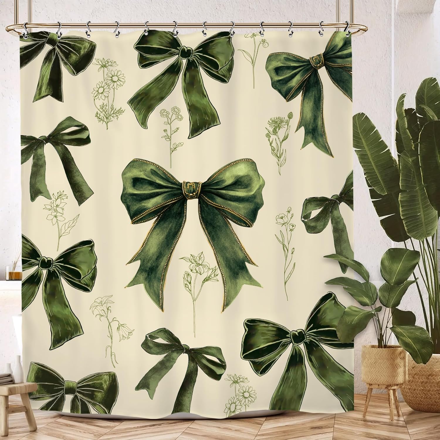 

Kids Witchy Magical Shower Curtain Cute Book Hat Wizard Mysterious Boys Girls Skull Owl Spooky Horror Bathroom Set Accessories W60H190(CM)-1 Pcs