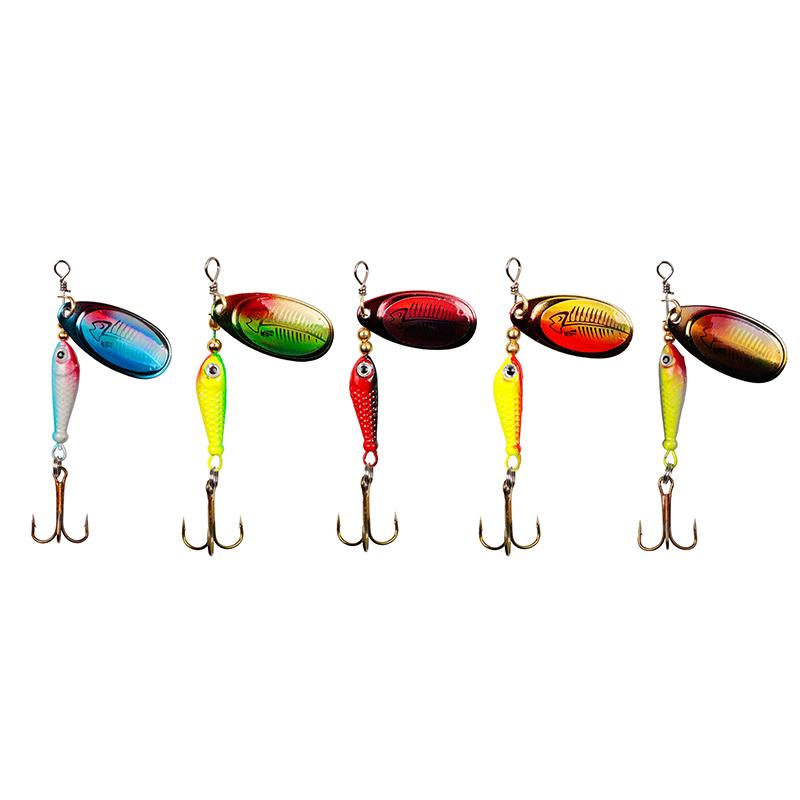Fishing Spinner Bait 9G Spoon Lure Metal Baits Treble Hook Artificial Fish Wobbler Feeder Carp Spinnerbait