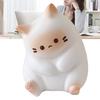 Cute Cat Squeeze Toy, Soft PU, Bright White, Safe, Decorative