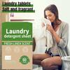 Portable Laundry Tablets Concentrated Stain Removal Instant Bubble Tablets Fresh Linen Scent Household Laundry Paper