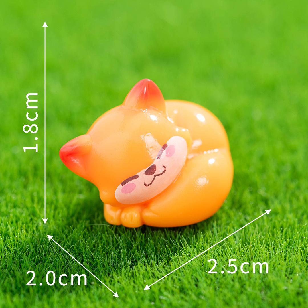 

2-20pcs Kawaii Resin Cartoon Foxes Animal DIY Home Decor Miniature Fairy Home Garden Decoration Dollhouse Accessories 4pcs