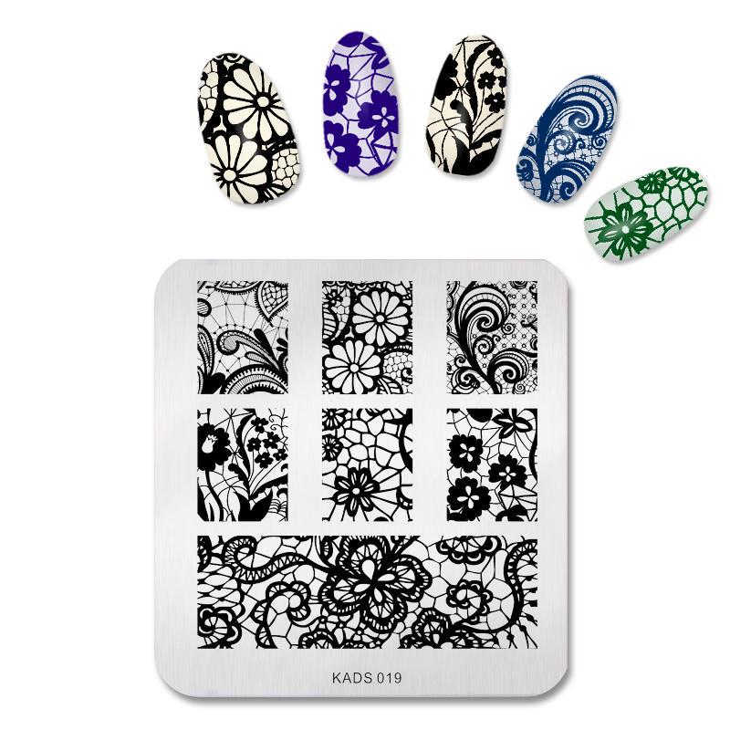 kads Nail Stamping Plates Nail Art Printer Template Stamp Nails Accessories Manicure Design Nail Art Tools Manicure Stamp