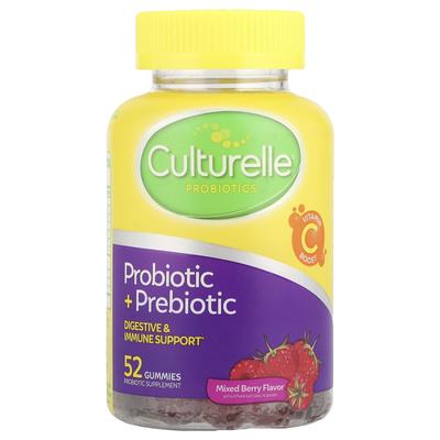 Culturelle, Żelki Probiotyczne + Prebiotyczne, Jagody Mieszane, 52 żelki