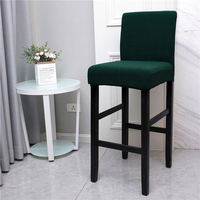 

Water Resist Jacquard Bar Chair Furniture Case For Cafe Living Room Wedding Banquet Short Back Seat Covers Anti -Dirty Home Use Seat Protectors 1 Piece