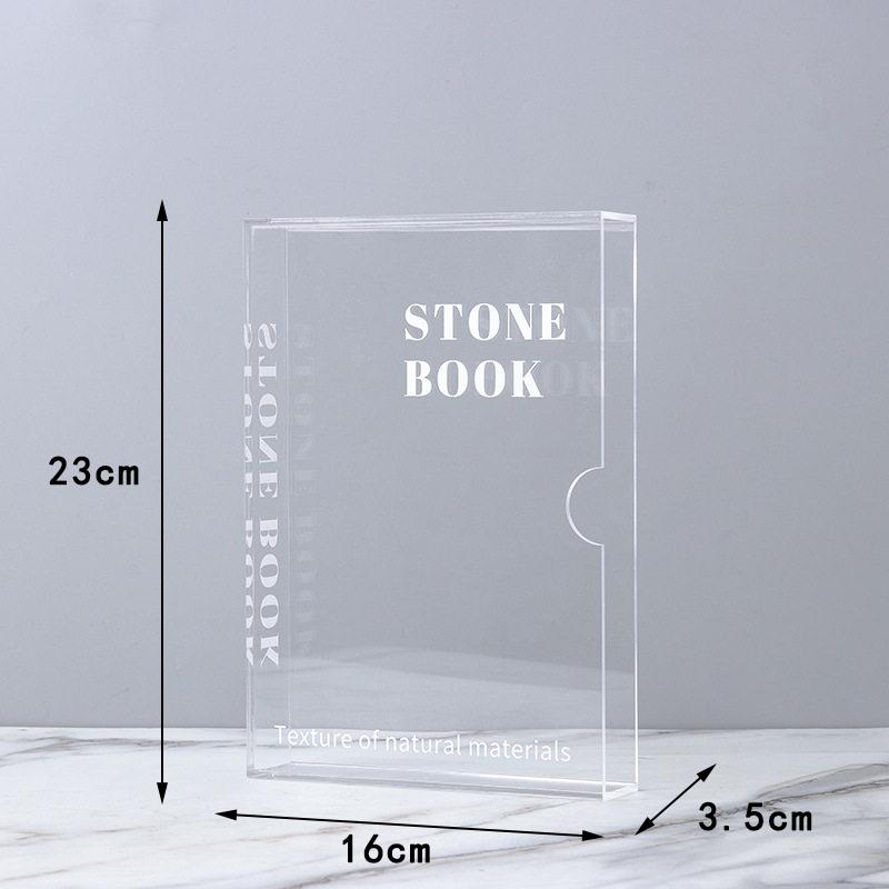 

Acrylic Book Box Marble Cave Stone Book Ornaments TV Cabinet Wine Cabinet Bedside Table Porch Soft Decorations Housewarming Gift