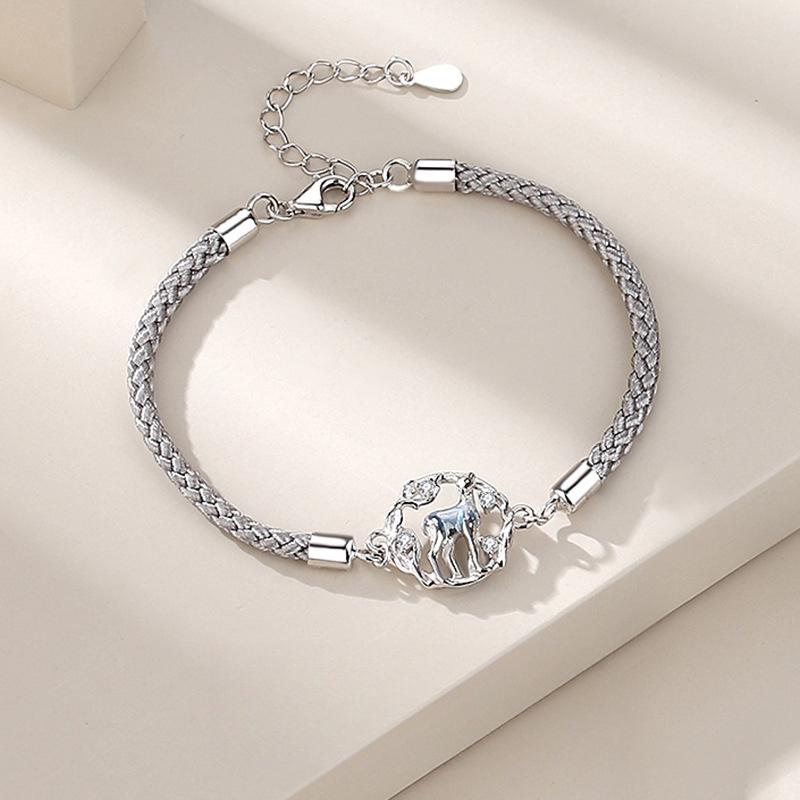 

Илу Имеет Ваш Парный Браслет Плетеный Ручной Веревочный Нишевый Дизайн Подарок на День Святого Валентина для Парня и Девушки