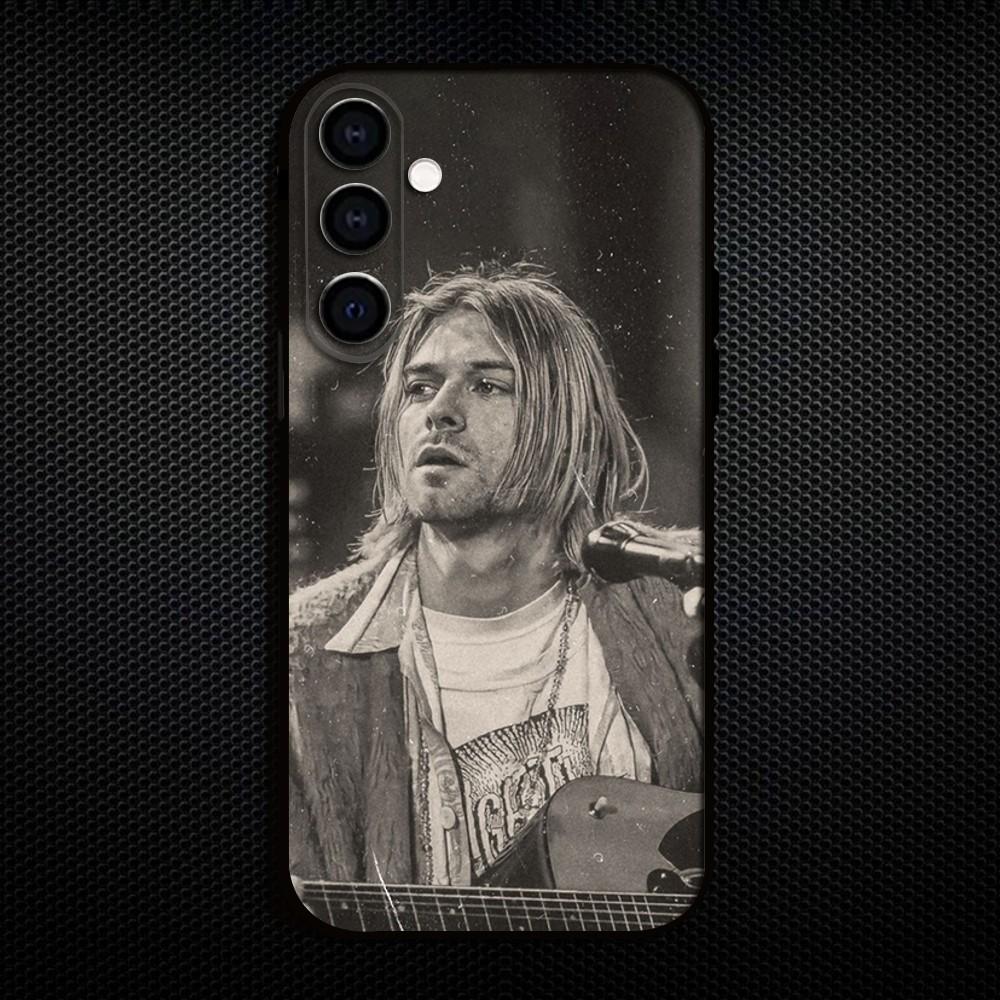 K-Kurt C-Cobain Rock Phone Case For Samsung Galaxy A73/A72/A71/A70/A53/A52/A51/Others Soft Black Shell