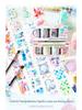 ZABC Colorful Washi Tape Series: 4 Rolls for Journal Decoration & DIY Collage