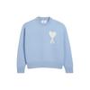 Rundhals Pullover Herz Stickerei Merinowolle Lässiges Muster Langarm Pullover Herren Pullover Blau UKS006018-4843