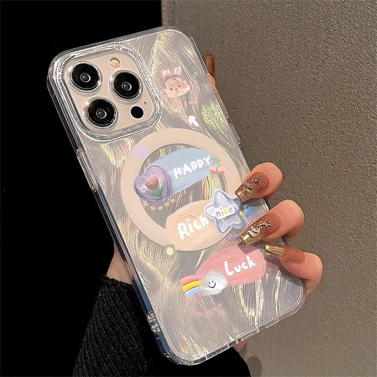 

Magnetic Suction Case for IPhone16 Mobile Phone Case Magnetic Suction Ring Strong Magnetic Anti-fall for Apple Double Layer Magnetic Suction Case For iPhone 11