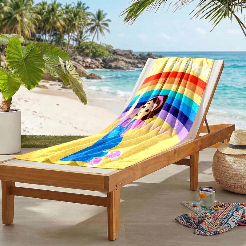 Ms Rachel Fashion Beach Towel: Ideal for Summer Adventures Soft, absorbent and quick drying suitable for swimming and bathing