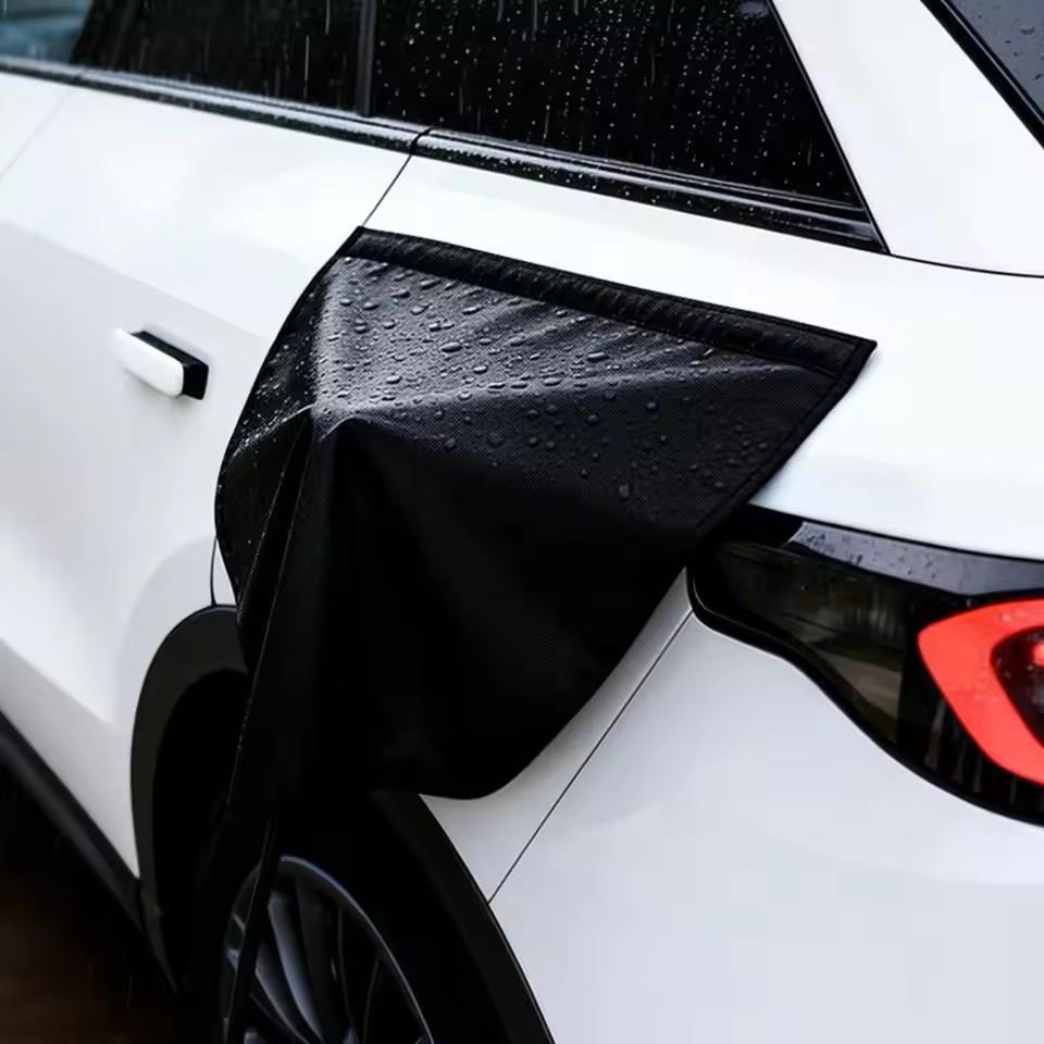 Magnetic EV Charger Port Cover - Durable, Weatherproof, UV & Snow Resistant, Heat Insulating for Electric Vehicles