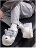 Men's Winter Cartoon Husky Cotton Slippers - Indoor Warm Plush Furry Heel for Couples