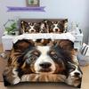Border Collie Pattern Bedding Home Decoration Birthday Gift (1 * Duvet Cover + 2 * Pillowcase, Without Core)