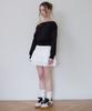 Rosefranz Crop Off Shoulder Sweatshirt [Black]
