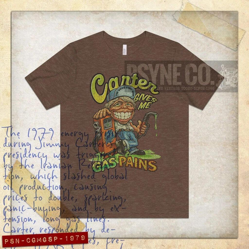 

Carter Gives Me Gas Pains 1979 Vintage Men s T shirt 3XL