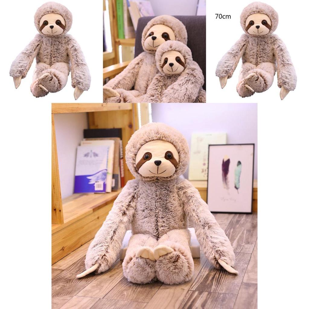 Adorable 50/70cm Sloth Plush Stuffed Toy Animal Soft Doll Perfect For Kids Gifts