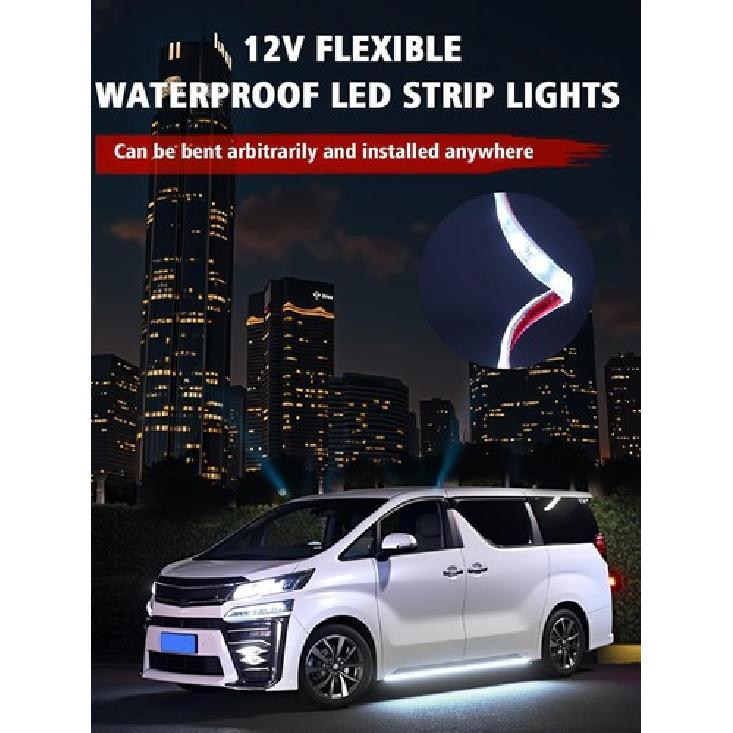 4Pcs Led Strip Lights for Car, 12inch Waterproof IP68 Car Underglow Strip White