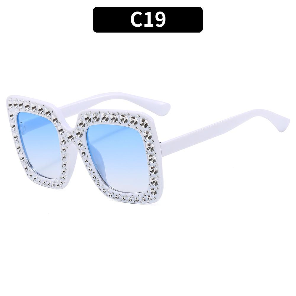 fashion classic gypsy big frame sunglasses personalized versatile street shot diamond-encrusted sunglasses popular women's glasses